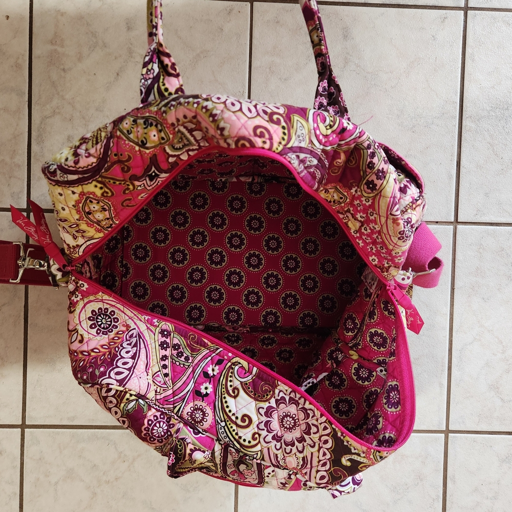Vera Bradley Very Berry Paisley Weekender Duffel - Picture 2 of 2